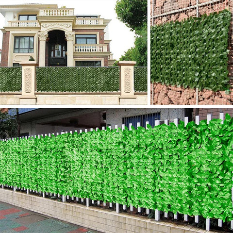 Artificial Leaf Privacy Fence 0.5m x 1m Faux Ivy Hedge Leaf Fence Wall Screen for Garden Balcony Decoration