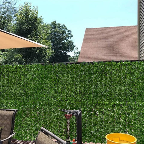 Artificial Leaf Privacy Fence 0.5m x 1m Faux Ivy Hedge Leaf Fence Wall Screen for Garden Balcony Decoration