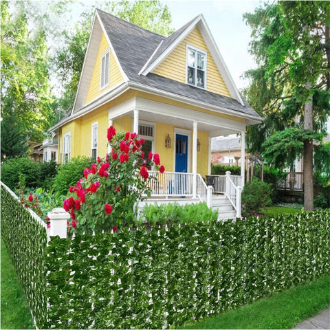 Artificial Leaf Privacy Fence 0.5m x 1m Faux Ivy Hedge Leaf Fence Wall Screen for Garden Balcony Decoration