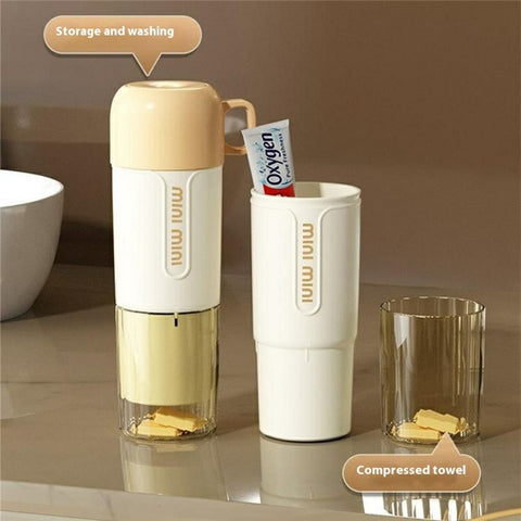 3 in 1 Travel Mug Set Portable Toothbrush Cup Family Toiletry Kit for Home / Outdoor