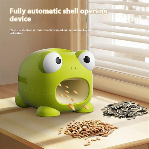 Electric Sunflower Seed Sheller Frog Shaped Automatic Seed Husker Portable Mini Shell Remover