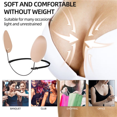 Invisible Adhesive Bra Backless Strapless Silicone Breast Lift Boob Tape Nipple Cover