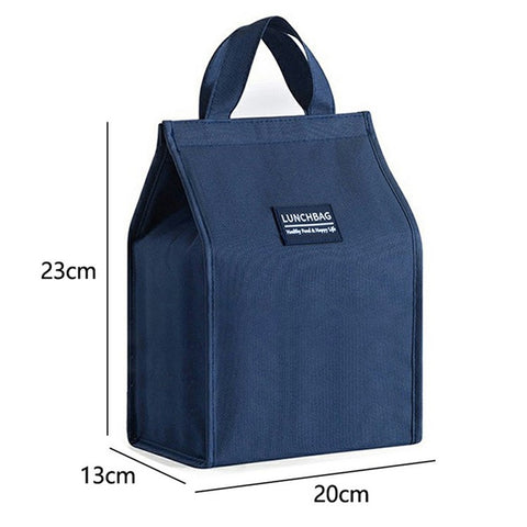 20x23x13cm Insulated Lunch Bag Work School Aluminum Foil Aluminum Cloth Bento Carrier Tote Bag