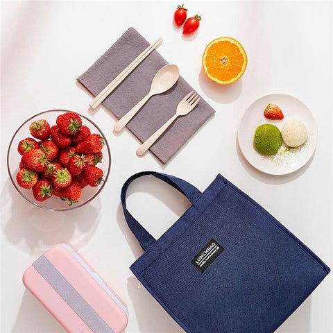 24x27x14cm Insulated Lunch Bag Work School Aluminum Foil Aluminum Cloth Bento Carrier Tote Bag