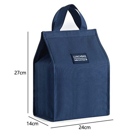 24x27x14cm Insulated Lunch Bag Work School Aluminum Foil Aluminum Cloth Bento Carrier Tote Bag
