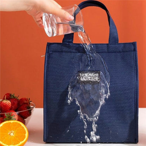 26x34x16cm Insulated Lunch Bag Work School Aluminum Foil Aluminum Cloth Bento Carrier Tote Bag