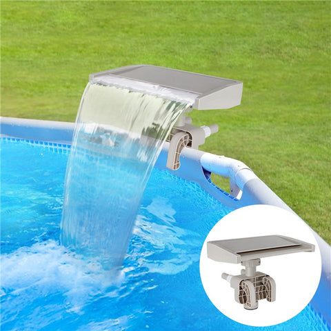 Detachable Waterfall Fountain for Ground Swimming Pool Cascade Water Feature Adjustable Width