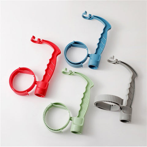Beverage Bottle Pourer Handle Precision Flow Control Anti Spill Handle with Built-In Bottle Opener