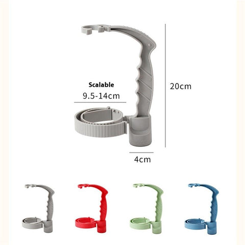 Beverage Bottle Pourer Handle Precision Flow Control Anti Spill Handle with Built-In Bottle Opener