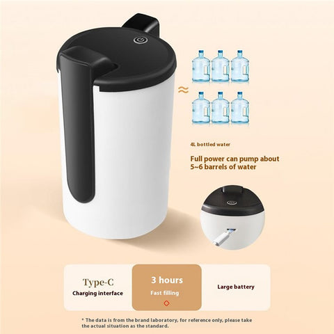 Portable Electric Bottled Water Dispenser Pump Mineral Water Bucket Automatic Pump Dispenser (BPA Free, No FDA)