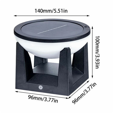 Solar Wall Light Outdoor Waterproof 3 Color Modes Garden Patio Fence Lighting Decorative Ambiance Lamp Round