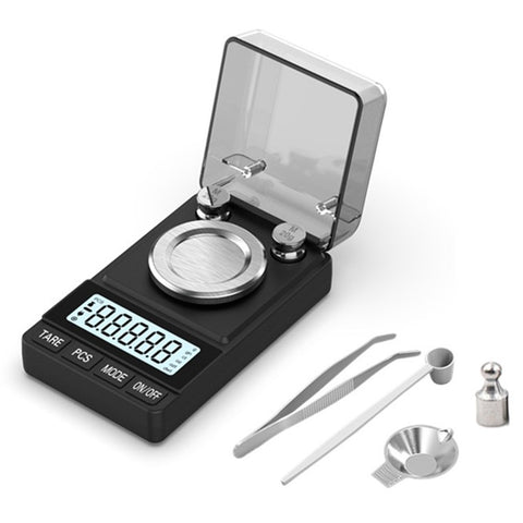 Portable Digital Scale 50g / 0.001g High Precision Jewelry Gold Powder Scale with Calibration Weights