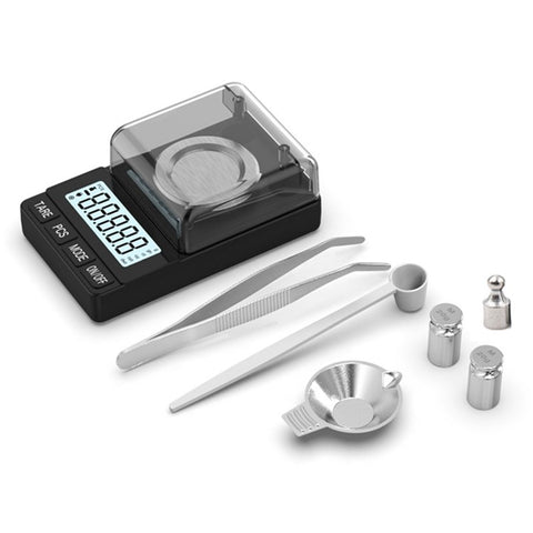 Portable Digital Scale 50g / 0.001g High Precision Jewelry Gold Powder Scale with Calibration Weights