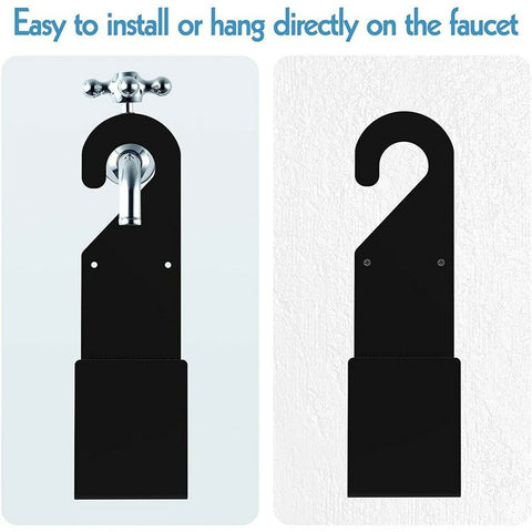 Metal Garden Hose Holder for Car Wash L-Shaped Hook Wall Mount Hanger Expandable Pipe Accessory