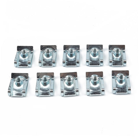 50PCS U Clips M4 M5 M6 M8 Clip-On Nuts Small Parts for Cars and Motorcycles