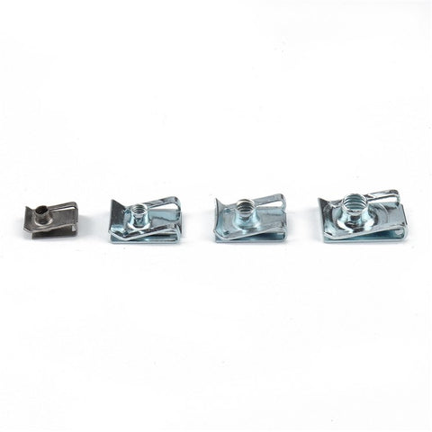50PCS U Clips M4 M5 M6 M8 Clip-On Nuts Small Parts for Cars and Motorcycles