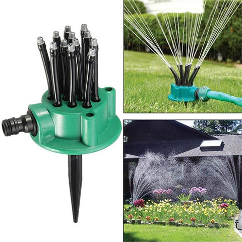 Garden Sprinkler 360-Degree Automatic Sprinkler Multiple Head Adjustable Outdoor Yard Sprinkler System Garden Garden Irrigation Tool