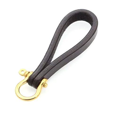 Top-layer Cowhide Leather Hand Wrist Lanyard Key Chain Wear-resistant Keychain Wristlet Strap for Car Remote, Home Key
