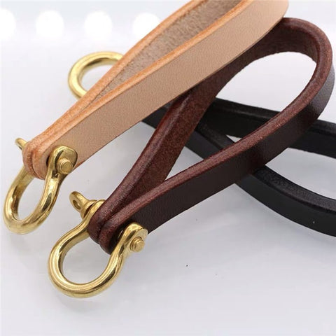 Top-layer Cowhide Leather Hand Wrist Lanyard Key Chain Wear-resistant Keychain Wristlet Strap for Car Remote, Home Key