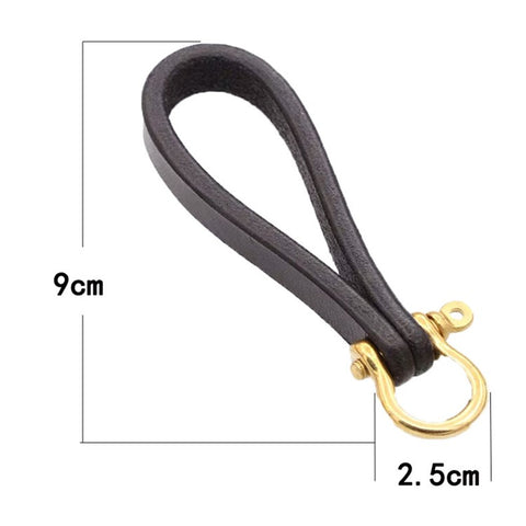 Top-layer Cowhide Leather Hand Wrist Lanyard Key Chain Wear-resistant Keychain Wristlet Strap for Car Remote, Home Key