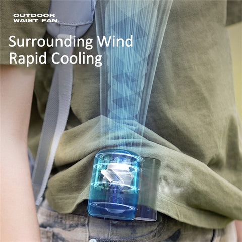 F013 Portable Mini USB Rechargeable Cooling Fan Summer Handheld Belt Hanging Clip Fan (CE Certified)