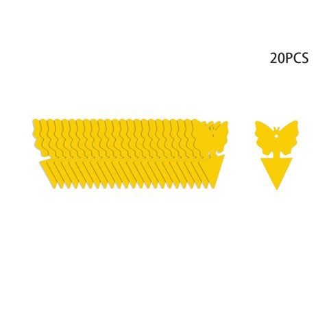 20Pcs Sticky Insect Trap Plant Pest Control Catcher Gardening Supplies Double-sided Yellow PP Sticky Board