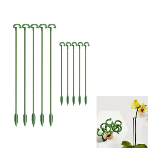 10PCS 17CM Plant Grow Cage Ring Fiberglass Plant Stake Indoor Orchid Rose Single Stem Support Stake