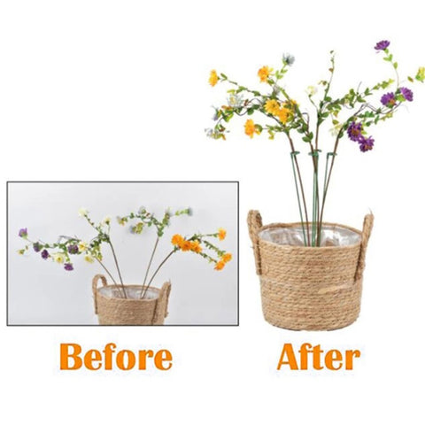 10PCS 17CM Plant Grow Cage Ring Fiberglass Plant Stake Indoor Orchid Rose Single Stem Support Stake