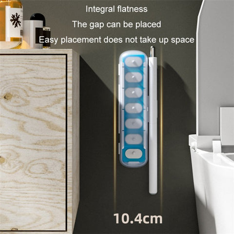 Magnetic Wall Mounted Toilet Brush Set Disposable WC Brush Head Long Handle Toilet Cleaner