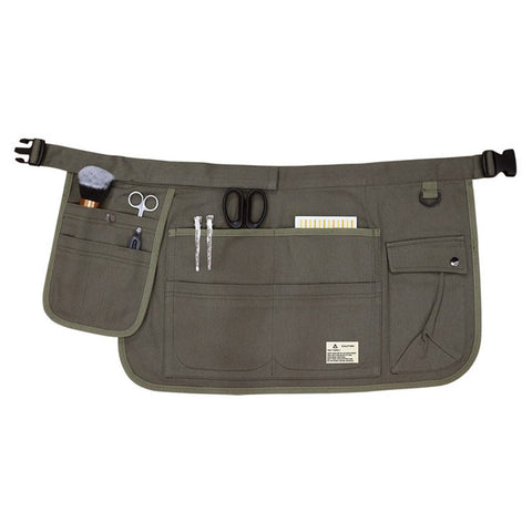 Multi Pockets Cosmetics Gardening Tools Storage Short Apron Waist Buckle Canvas Work Apron