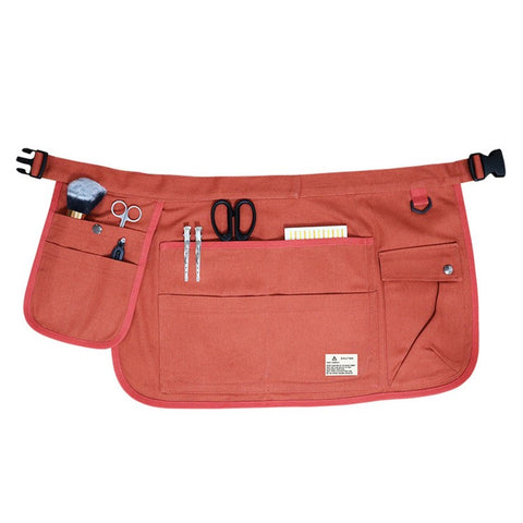 Multi Pockets Cosmetics Gardening Tools Storage Short Apron Waist Buckle Canvas Work Apron