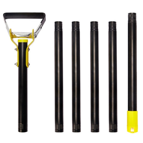 MYL-10 2.4m 6-Section Long Handle Hoe Garden Tool Loop Stirrup Hoe Scuffle Hoe for Weeding Gardening