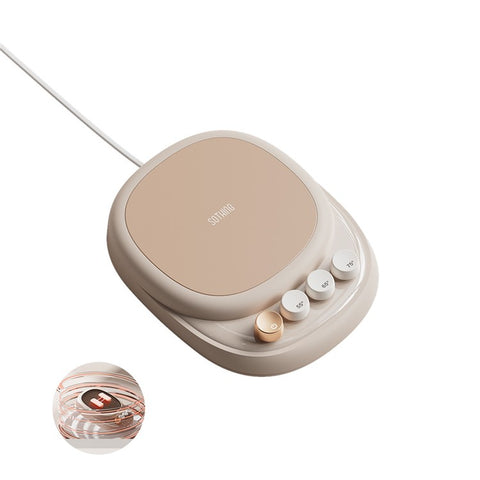 SOTHING Intelligent Thermostatic Coaster 3 Temperature Adjustments Milk Tea Coffee Heating Coaster, EU Plug