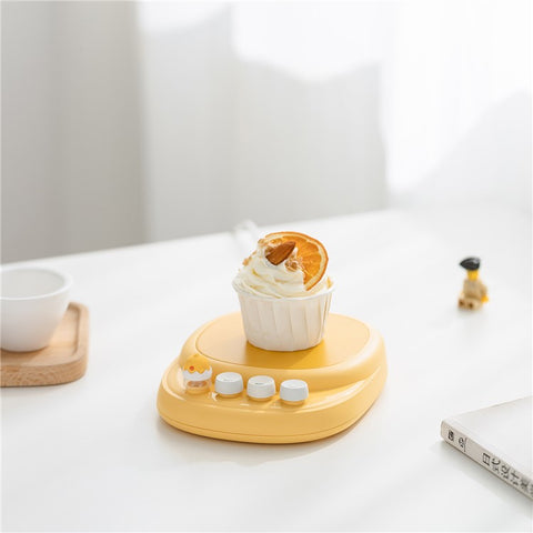 SOTHING Thermostatic Coaster 3 Temperature Adjustments PTC Heating Coffee Milk Warmer Coaster, EU Plug