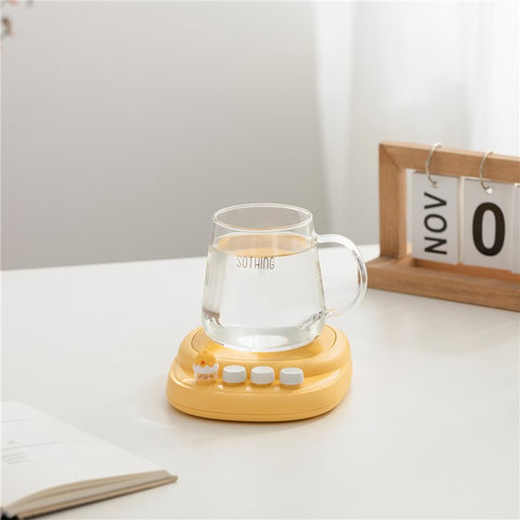 SOTHING Thermostatic Coaster 3 Temperature Adjustments PTC Heating Coffee Milk Warmer Coaster, EU Plug