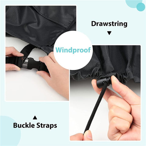 420D Oxford Cloth Outdoor Garden Sunbed Cover Lounger Chair Protective Cover, 200*75*70 / 40cm