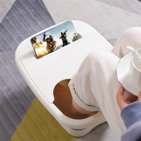 Thickened Silicone Foot Bath Basin Home Foldable Foot Soaking Bucket with Lid