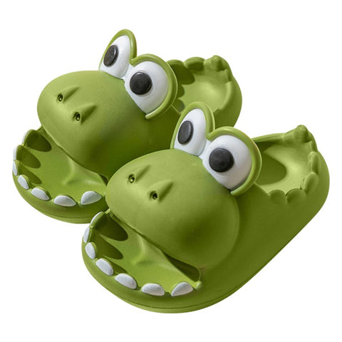 1 Pair Kids Dinosaur Slippers EVA Non-Slip Open Toe Sandals Cartoon Shape Design