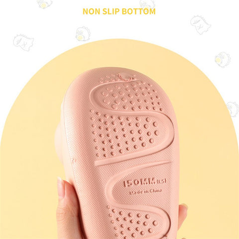 1 Pair Cartoon Dinosaur Kids EVA Slippers Non-Slip Thicken Sole Slippers