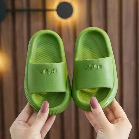 1 Pair Summer Children's Slippers Non-Slip PVC Slippers for Boys and Girls