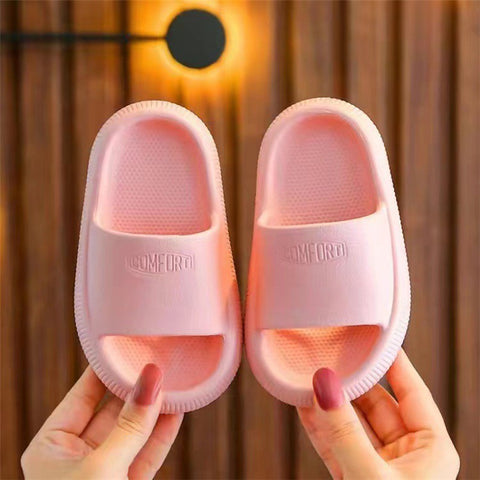 1 Pair Summer Children's Slippers Non-Slip PVC Slippers for Boys and Girls
