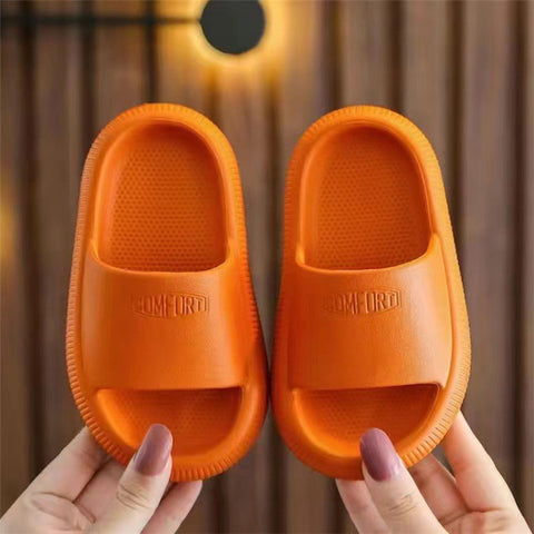 1 Pair Summer Children's Slippers Non-Slip PVC Slippers for Boys and Girls