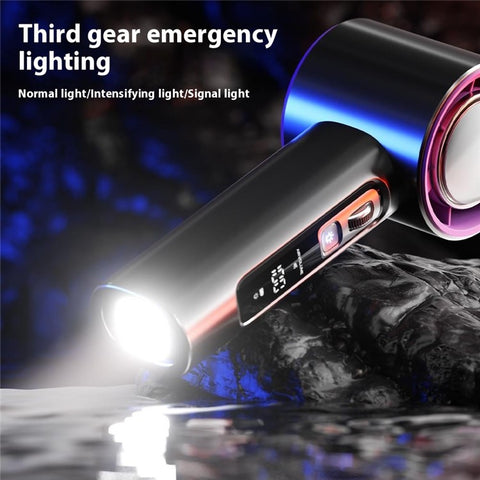 N98 LED Display 100 Speed Mini Handheld Fan Portable Rechargeable Cooler with Flashlight