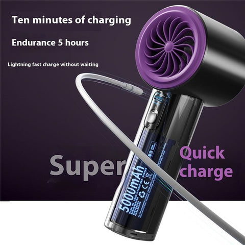 N98 LED Display 100 Speed Mini Handheld Fan Portable Rechargeable Cooler with Flashlight