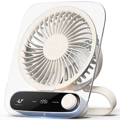 Portable Desk Fan Ultra Thin Rechargeable 3000mAh Handheld Wall Mountable Fan 199 Speed Settings