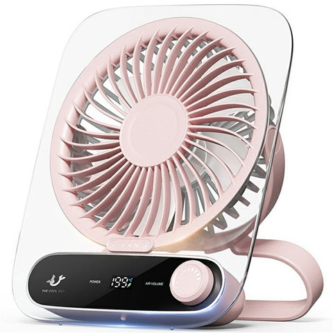 Portable Desk Fan Ultra Thin Rechargeable 3000mAh Handheld Wall Mountable Fan 199 Speed Settings