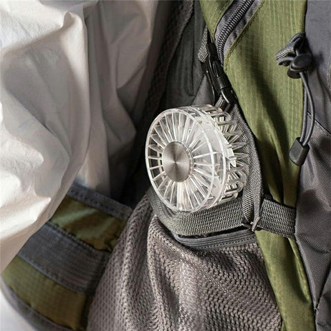 Desktop Mini Fan Portable Handheld Cooler with 3 Speed Settings  /  Colorful Atmosphere Light