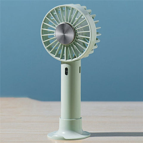 Desktop Mini Fan Portable Handheld Cooler with 3 Speed Settings  /  Colorful Atmosphere Light