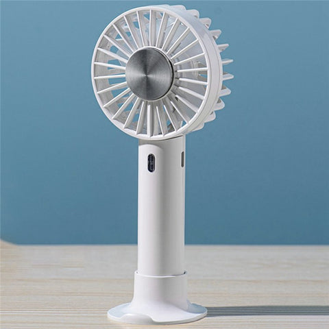 Desktop Mini Fan Portable Handheld Cooler with 3 Speed Settings  /  Colorful Atmosphere Light