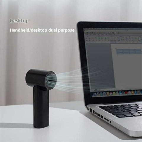 Handheld USB Rechargeable Turbo Fan 5 Speed Adjustable Portable Bladeless Cooling Fan